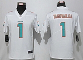Women Nike Miami Dolphins 1 Tagovailoa White Alternate Vapor Limited Jersey,baseball caps,new era cap wholesale,wholesale hats